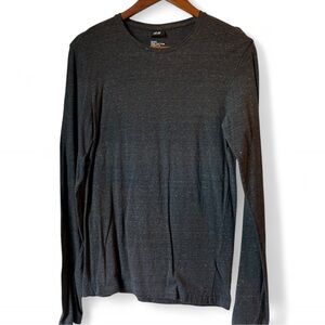 H&M Men's Charcoal Long Sleeve Tee